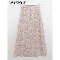 ◇ Another Edition バックジップ 花柄 プリント ロング フレア スカート ピンク マルチ レディース  【中古】 【1111040003421】のサムネイル
