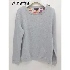 ◇ TOMMY HILFIGER トミーヒルフィガー 花柄 切り替え 長袖 Tシャツ カットソー サイズM グレー マルチ レディース  【中古】 【1111080010496】