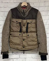 MONCLER GRENOBLE モンクレールグルノーブ RASTERZE GIUBBOTTO ダウンジャケット サイズ0 ブラウン ウール ベスト アウター メンズ 冬