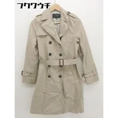 ■ ◎ HusHusH ハッシュアッシュ ウエストベルト付き 長袖 トレンチ コート サイズ3 ベージュ系 レディース  【中古】 【1111110007786】