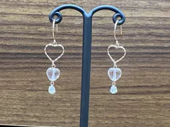 K10 約1.0g ハート フック ピアス