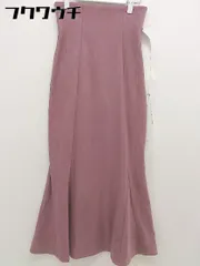◇ natural couture NICE CLAUP サイドジップ スリット ロング フレア スカート サイズM ピンク系 レディース  【中古】 【1111150009474】