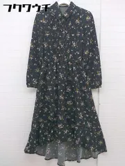 ◇ PAGEBOY ページボーイ ALICIA 花柄 フラワー 長袖 ロング ワンピース サイズF ブラック マルチ レディース  【中古】 【1111160009129】