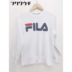 ◇ FILA フィラ プリント 長袖 トレーナー サイズM ホワイト レディース  【中古】 【1111160007392】