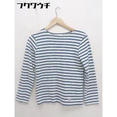 ◇ ORCIVAL オーシバル フランス製 ボーダー ロゴ 刺繍 長袖 カットソー サイズ1 アイボリー ネイビー レディース  【中古】 【1111170005685】
