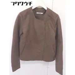 ◇ titivate ティティベイト スウェード調 長袖 ジップアップ ノーカラー ジャケット サイズM ブラウン レディース  【中古】 【1111170004602】のサムネイル
