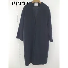 ■ SEVENDAYS=SUNDAY セブンデイズサンデイ ノーカラー 長袖 コート サイズF ネイビー レディース  【中古】 【1111170003933】