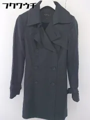 ◇ ◎ INDIVI インディヴィ 長袖 トレンチコート サイズ36 ブラック レディース  【中古】 【1111180000656】