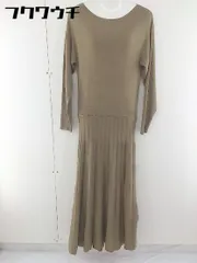 ◇ ROPE PICNIC ロペピクニック 長袖 ロング ニット ワンピース サイズ38 ベージュ レディース  【中古】 【1111180006214】