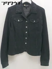 ◇ CHRISTINE ALEXANDER ラインストーン 長袖 デニム ジャケット サイズXS ブラック レディース  【1111190008062】