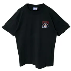 M リー USA製 ワンポイント 刺繍 ブラック 黒 Tシャツ レディース ユニセックス メンズ 古着 半袖