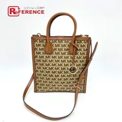 Michael Kors マイケルコース トートバッグ MK総柄 レザー/キャンバス ブラウン