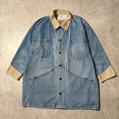 30s〜 USNAVY デニムショールカラー 濃紺 ビッグサイズ ステンシル