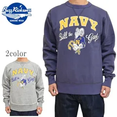 バズリクソンズ BUZZ RICKSONS BR69695 セットインクルー スウェット シャツ トレーナー BILL THE GOAT ミリタリー メンズ br69695