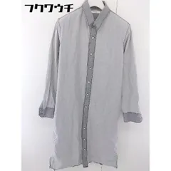 ◇ MOUSSY マウジー デニム 長袖 膝下丈 シャツワンピース サイズF グレー レディース  【1111240007199】