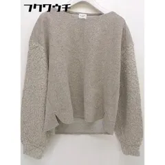 ◇ URBAN RESEARCH DOORS ニット 切り替え 長袖 Tシャツ カットソー サイズOne ベージュ系 レディース  【中古】 【1111240004464】