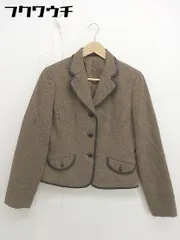 ◇ ◎ COMME CA ISM コムサイズム 3B シングル 長袖 テーラードジャケット サイズL ブラウン系 レディース  【中古】 【1111250007462】