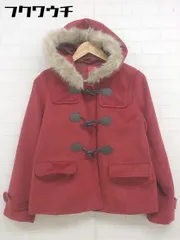 ◇ ◎ earth music&ecology フェイクファー 長袖 ダッフルコート サイズ M レッド レディース  【中古】 【1111260007070】のサムネイル