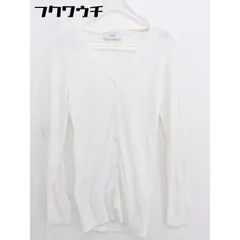 ◇ SLOBE IENA スローブ イエナ リブニット 長袖 カーディガン オフホワイト レディース  【中古】 【1111300003765】