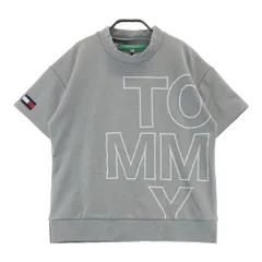 サイズ：M TOMMY HILFIGER GOLF トミー ヒルフィガーゴルフ 2023年モデル 半袖 スウェットトレーナー ビッグロゴ  グレー系 [240101592329] ゴルフウェア レディース ストスト