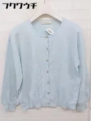 ◇ any SiS エニィスィス コットン ニット 長袖 カーディガン サイズ2 ブルー レディース  【中古】 【1112020004469】