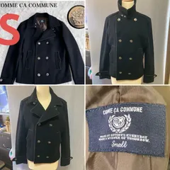 美品　ウール ダブルブレスト ピーコート ブラック