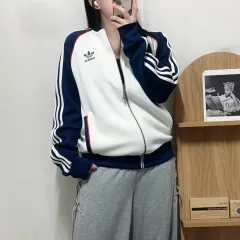 正規品 アディダス 白 バイカラー SST トラックジャージ 105