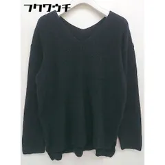 ◇ JOURNAL STANDARD relume Vネック コットン ニット 長袖 セーター サイズF ブラック レディース  【中古】 【1112060000575】