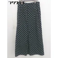◇ Another Edition UNITED ARROWS ドット 水玉 ロング ナロー スカート ブラック ホワイト系 レディース  【中古】 【1112060007338】