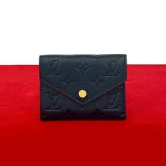 未使用保管品 LOUIS VUITTON ルイヴィトン ポルトフォイユ ヴィクトリーヌ モノグラム アンプラント レザー 三つ折り 財布 ネイビー 50896