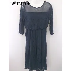 ◇ apart by lowrys アパートバイ ローリーズ 総レース 長袖 ロング ワンピース サイズL ネイビー レディース  【中古】 【1112070000794】