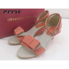 ◇ ◎ Oriental Traffic バックストラップ ウェッジソール サンダル サイズS オレンジ レディース  【中古】 【1112080005086】