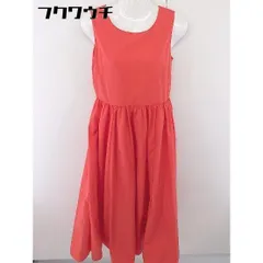 ◇ BASEMENT online バックジップ ノースリーブ ロング ワンピース サイズSHORT オレンジ レディース  【1112080004843】