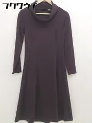 ◇ Eddie Bauer エディー バウアー オフタートルネック 長袖 膝下丈 ワンピース サイズS ボルドー系 レディース  【1112090002419】のサムネイル