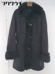 ■ COMME CA ISM コムサイズム フェイクファー 長袖 ダッフルコート サイズM ブラック レディース  【中古】 【1112090004864】