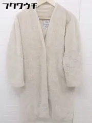 ■ B:MING LIFE STORE by BEAMS フェイクファー 長袖 ノーカラー コート サイズS ベージュ レディース  【1112100003597】