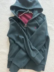 ポロ ラルフローレン フードジップアップ ブラック 起毛