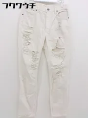 ◇ Another Edition アナザーエディション ダメージ加工 デニム ジーンズ パンツ サイズS ホワイトベージュ レディース  【中古】 【1112130006322】
