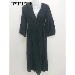 ◇ FREAK'S STORE フリークスストア ウエストリボン 長袖 シャツガウン サイズF ブラック レディース  【中古】 【1112140015857】