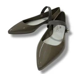 TEMPERATE テンパレイト レインパンプス ワンストラップ レインシューズ  飾りボタン ポインテッドパンプス  グレージュ サイズ40 レディース 春 ゴーゴー古着マルイファミリー溝口店 No.久草2903