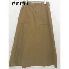 ◇ green label relaxing UNITED ARROWS ウエストゴム チノ ロング フレア スカート サイズ 36 ベージュ レディース  【中古】 【1112150000249】