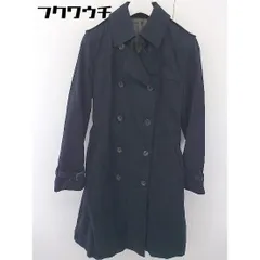 ■ ◎ ADAM ET ROPE アダムエロペ スリット 長袖 トレンチコート サイズ38 ネイビー レディース  【1112150004865】