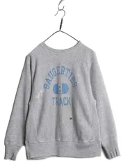 【お得なクーポン配布中!】 70s 単色タグ ★ チャンピオン リバースウィーブ 3段 染込み プリント スウェット メンズ M / 雰囲気系 USA製 ヴィンテージ 霜降り 灰 杢灰