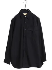 【お得なクーポン配布中!】 40s ★ 米軍実物 USN ネイビー 片ポケ CPO シャツ メンズ M 程 / ヴィンテージ 大戦 WW2 ミリタリー NAVY 海軍 ウール 無地 濃紺 ダブル襟