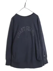 【お得なクーポン配布中!】 80s ★ チャンピオン リバースウィーブ コーストガード プリント スウェット メンズ XL USA製 ヴィンテージ ミリタリー USCG トレーナー 紺