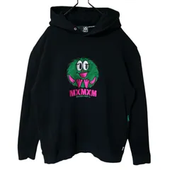 マモミ かわいいちゃん L パーカー フーディ プルオーバー ブラック 黒 刺ワッペン マジカルモッシュミスフィッツ キャラクター スウェット レディース ユニセックス メンズ 古着 長袖