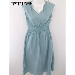◇ N. Natural Beauty Basic Vネック ウエストゴム ノースリーブ ロング ワンピース サイズM ライトブルー レディース  【中古】 【1112240001316】