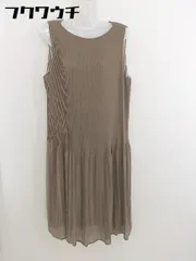 ◇ ◎ titivate ティティベイト プリーツ ノースリーブ 膝下丈 ワンピース サイズM ブラウン レディース  【中古】 【1112240005741】のサムネイル