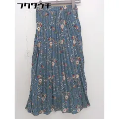 ◇ fifth フィフス ウエストゴム 花柄 ロング ギャザー スカート ネイビー マルチ レディース  【1112240004003】