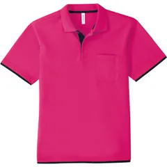 トムス toms 4.4OZ ドライレイヤードポロ3L-5L カジュアルポロシャツ (00339b-895)、ホットピンク/BK